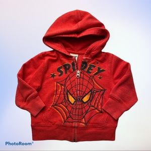 Old Navy Spider-Man Boys Graphic Fleece Zip Hoodie